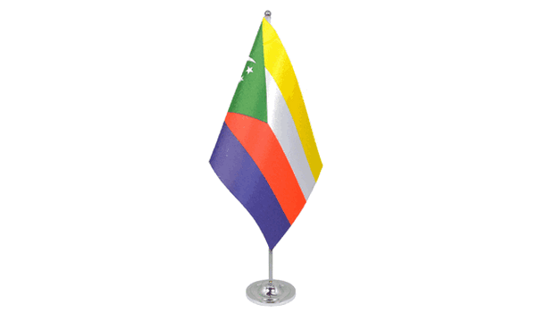 Comoros Satin Table Flag